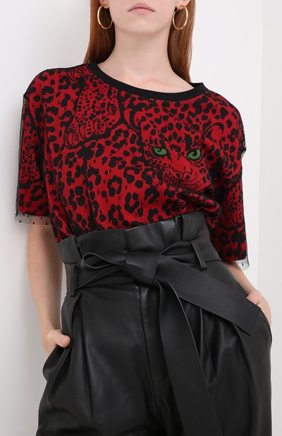 Хлопковая футболка REDVALENTINO красного цвета по цене 26200 руб., арт. UR3MG06N/59Q, фото 3 Хлопковая футболка REDVALENTINO, арт. UR3MG06N/59Q, фото 3