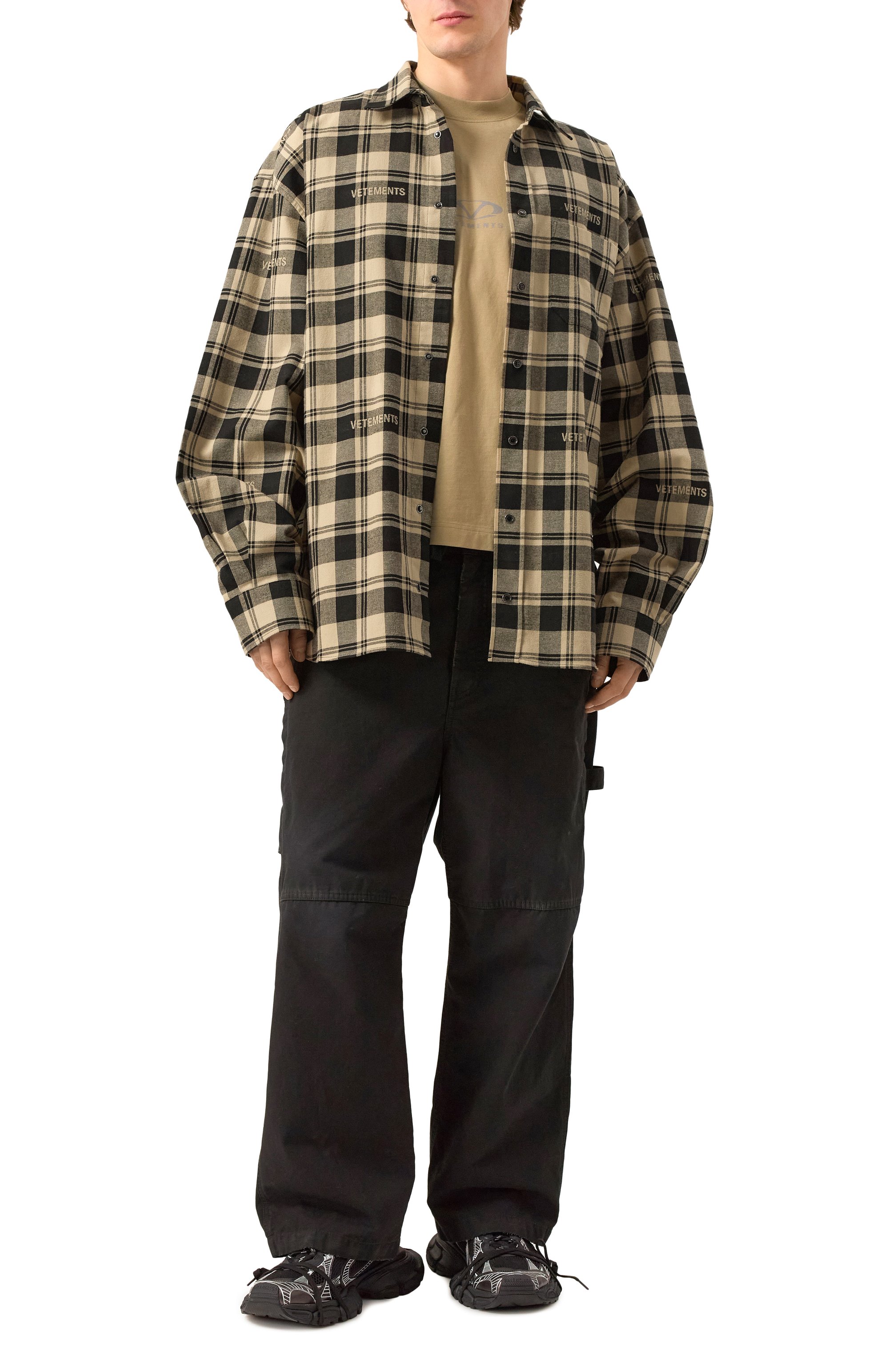 Хлопковая рубашка VETEMENTS, арт. UA65SB990B/C0TT0N, фото 5