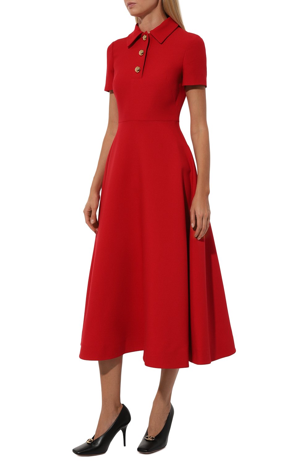 Платье из шерсти и шелка VALENTINO, арт. 5B3VA9D01CF, фото 3