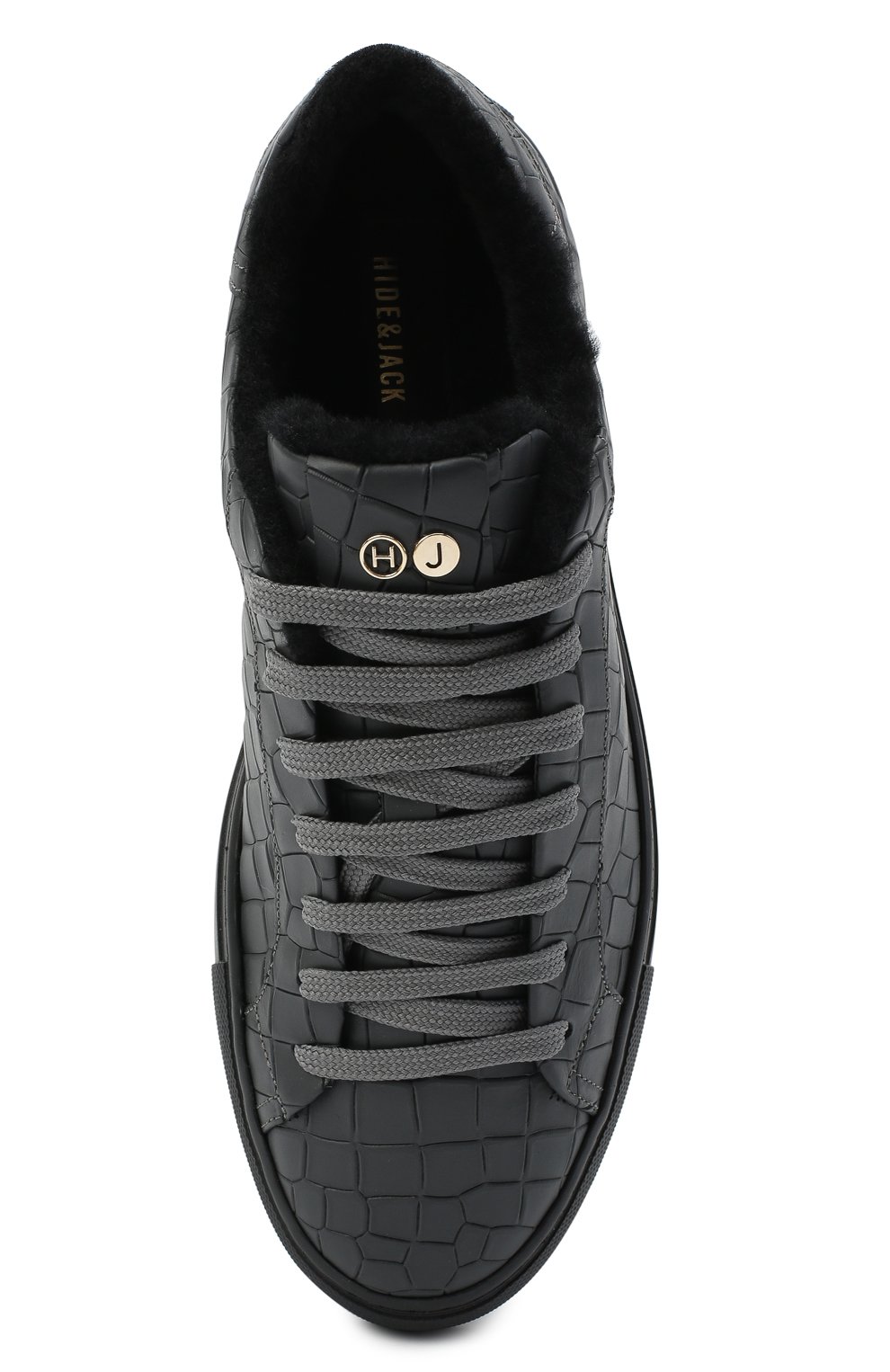 Кожаные кеды HIDE AND JACK, арт. IBKLDGRBLK-MTB, фото 5