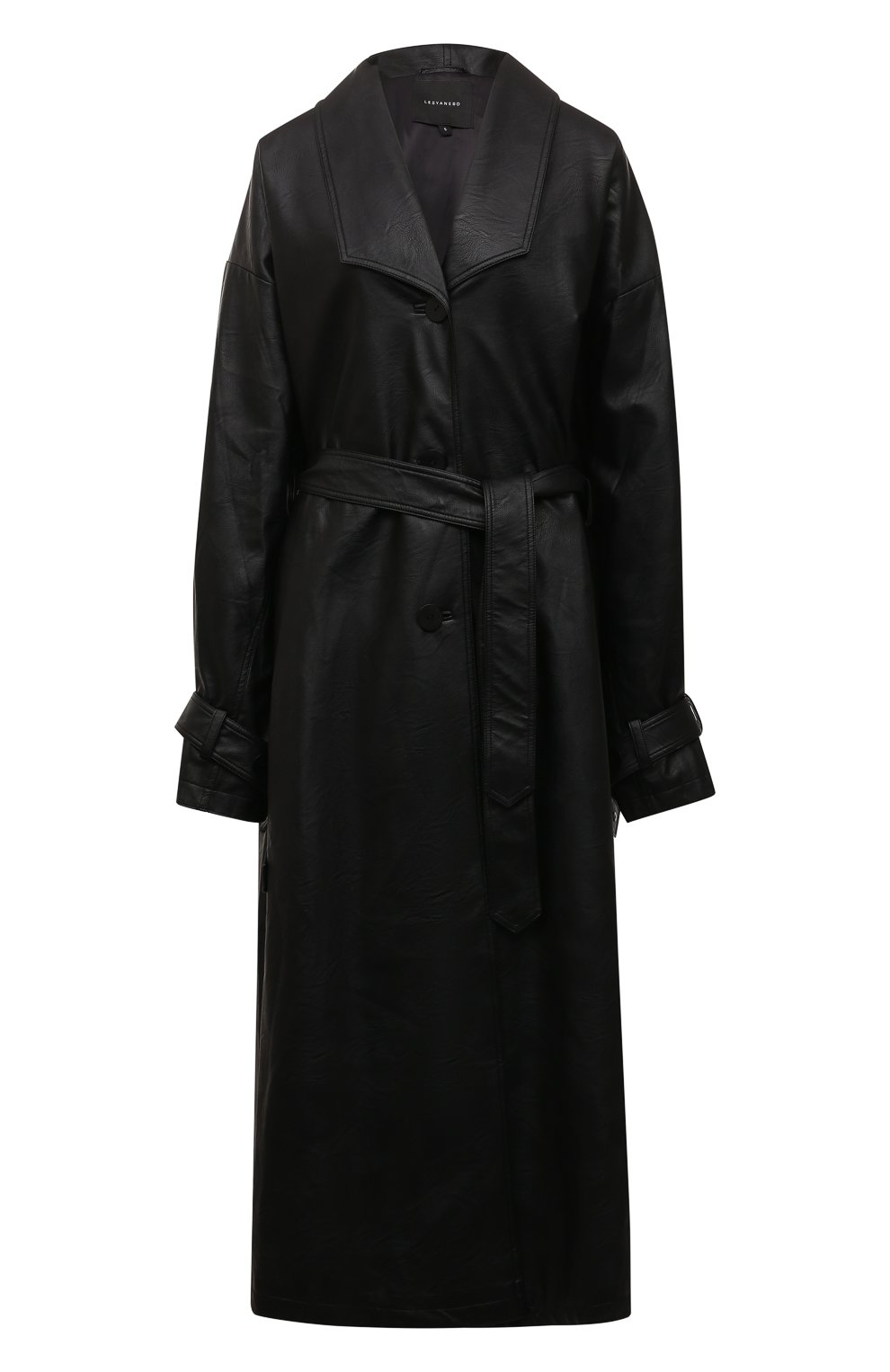 Тренч LESYANEBO черного цвета по цене 68000 руб., арт. FW21/H-621/VL/FT, фото 1 Тренч LESYANEBO, арт. FW21/H-621/VL/FT, фото 1