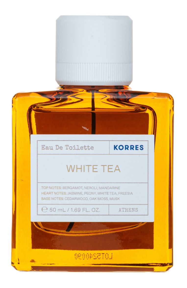 Туалетная вода white tea (50ml) KORRES бесцветного цвета, арт. 4603702121057 | Фото 1 (Тип продукта - парфюмерия: Туалетная вода; Региональные ограничения белый список (Axapta Mercury): Не проставлено; Нос: Не проставлено; Тип аромата: Цветочный; Ограничения доставки: flammable)