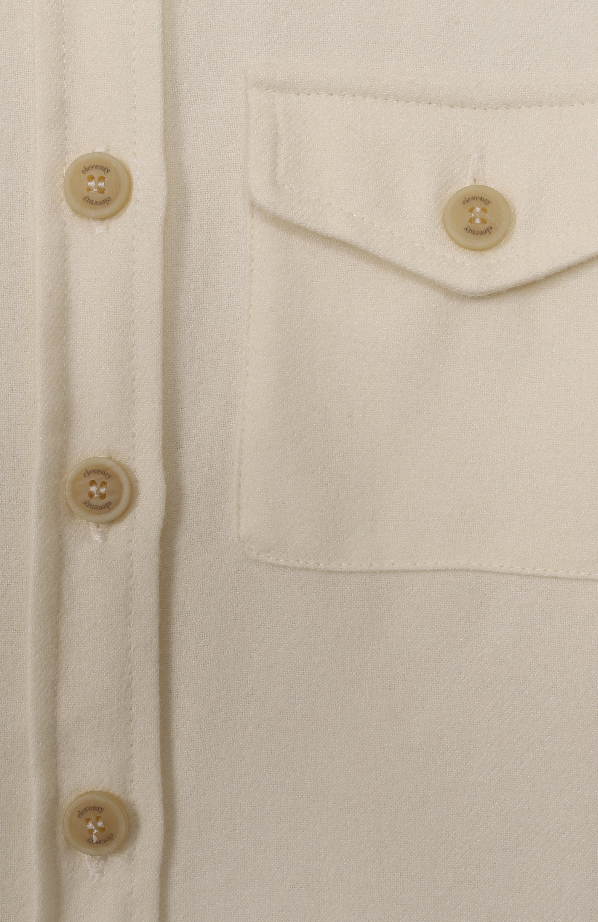 Рубашка из вискозы и шерсти ELEVENTY кремового цвета по цене 22500 руб., арт. EX5A10/I0233/10-16, фото 3 Рубашка из вискозы и шерсти ELEVENTY, арт. EX5A10/I0233/10-16, фото 3