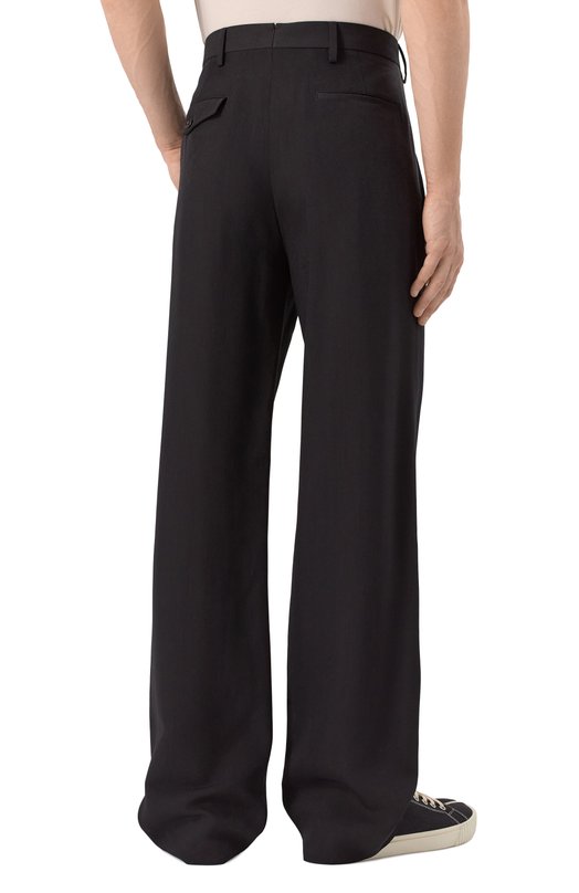 Брюки из вискозы и шерсти Ann Demeulemeester B0010304/FA556 Чёрный  B0010304/FA556 Фото 4