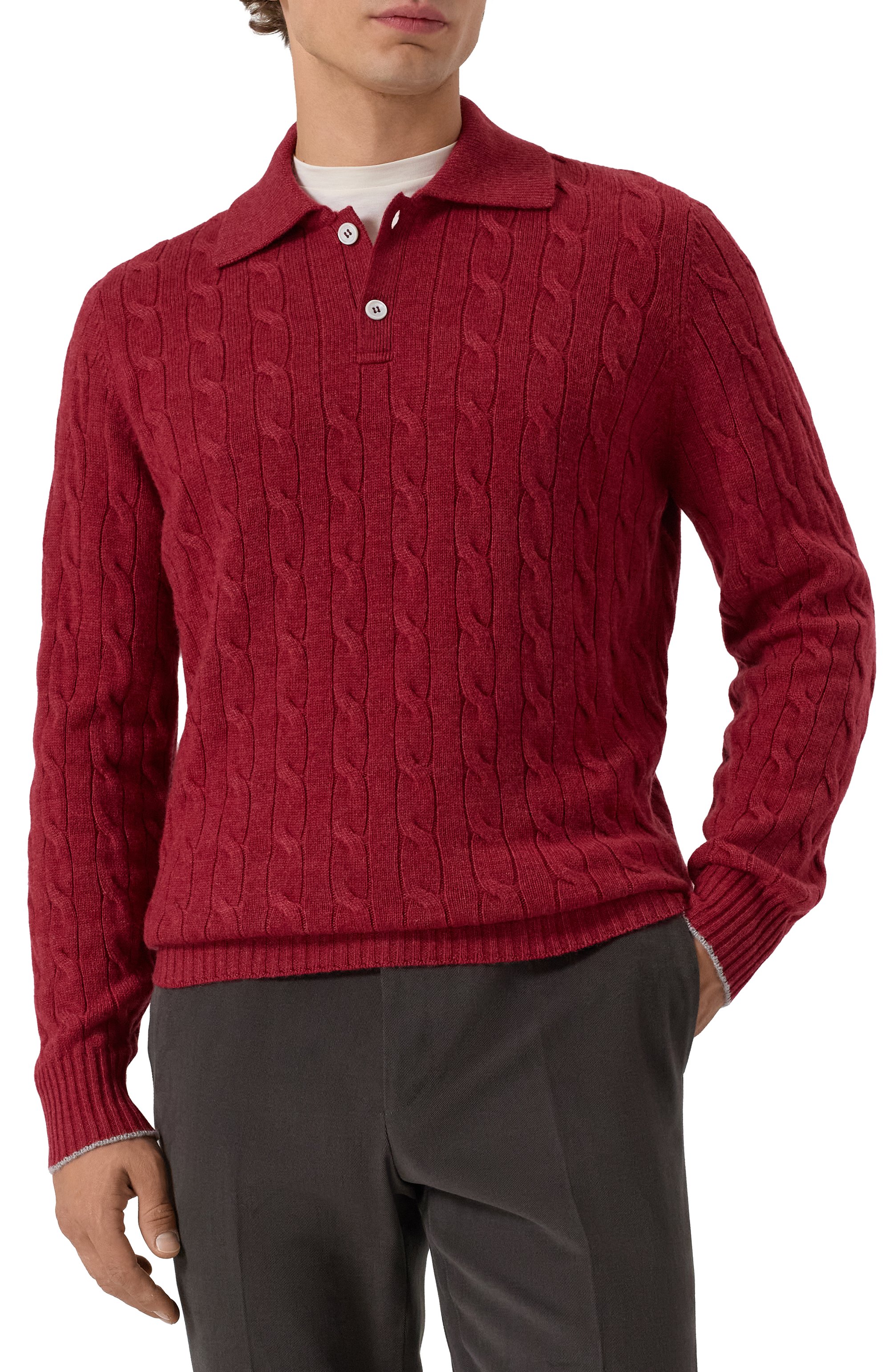 Кашемировое поло BRUNELLO CUCINELLI, арт. M22707205, фото 3