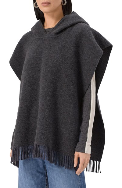 Пончо из шерсти и кашемира BRUNELLO CUCINELLI, арт. MSCDAGP44, фото 3