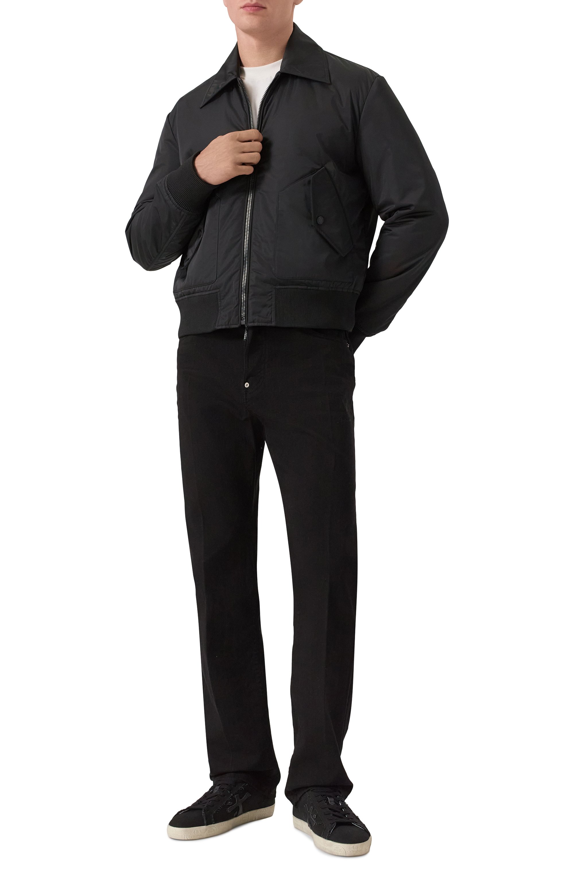 Бомбер BALMAIN черного цвета по цене 157000 руб., арт. FH1TFA50/XL24, фото 2 Бомбер BALMAIN, арт. FH1TFA50/XL24, фото 2