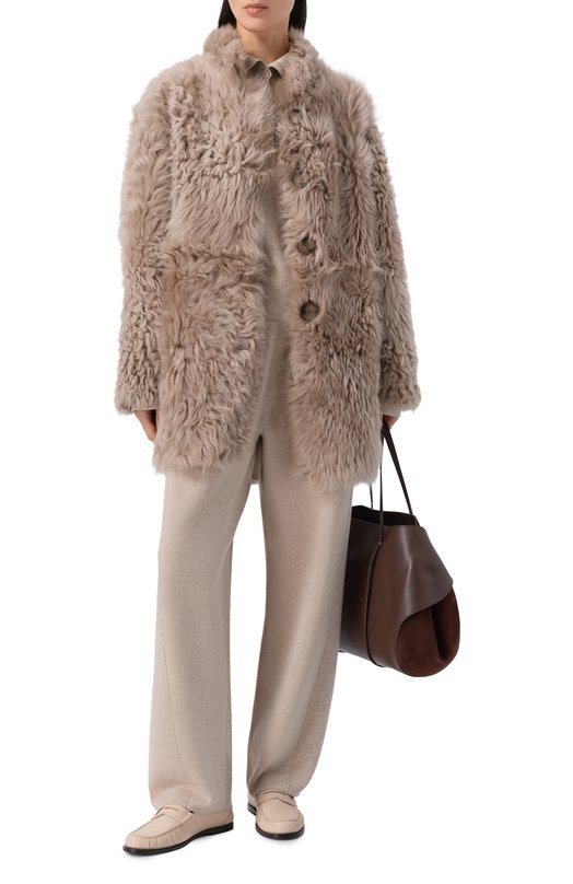 Двусторонняя дубленка из овчины Chaud Studio TIGRADO23 Бежевый  TIGRADO23 Фото 2