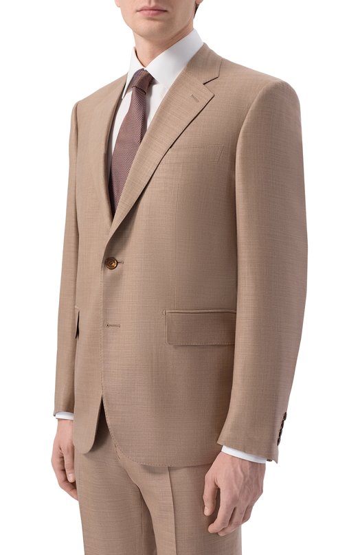 Костюм из шерсти и шелка Stefano Ricci S1SF432800/WK001U_001 Бежевый  S1SF432800/WK001U_001 Фото 2