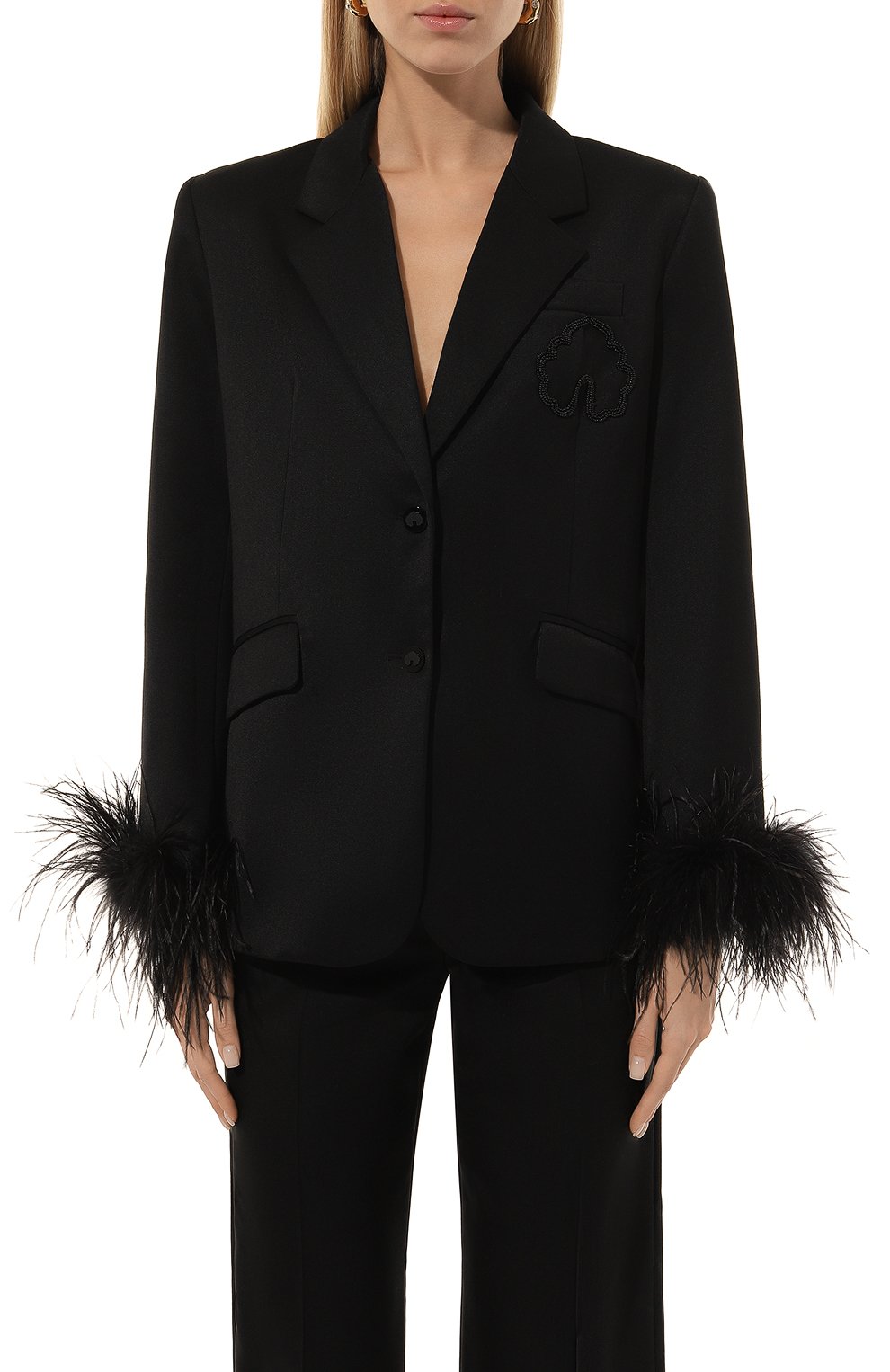 Шерстяной жакет с отделкой перьями AKHMADULLINA, арт. 1225.2JT901/W713, фото 3