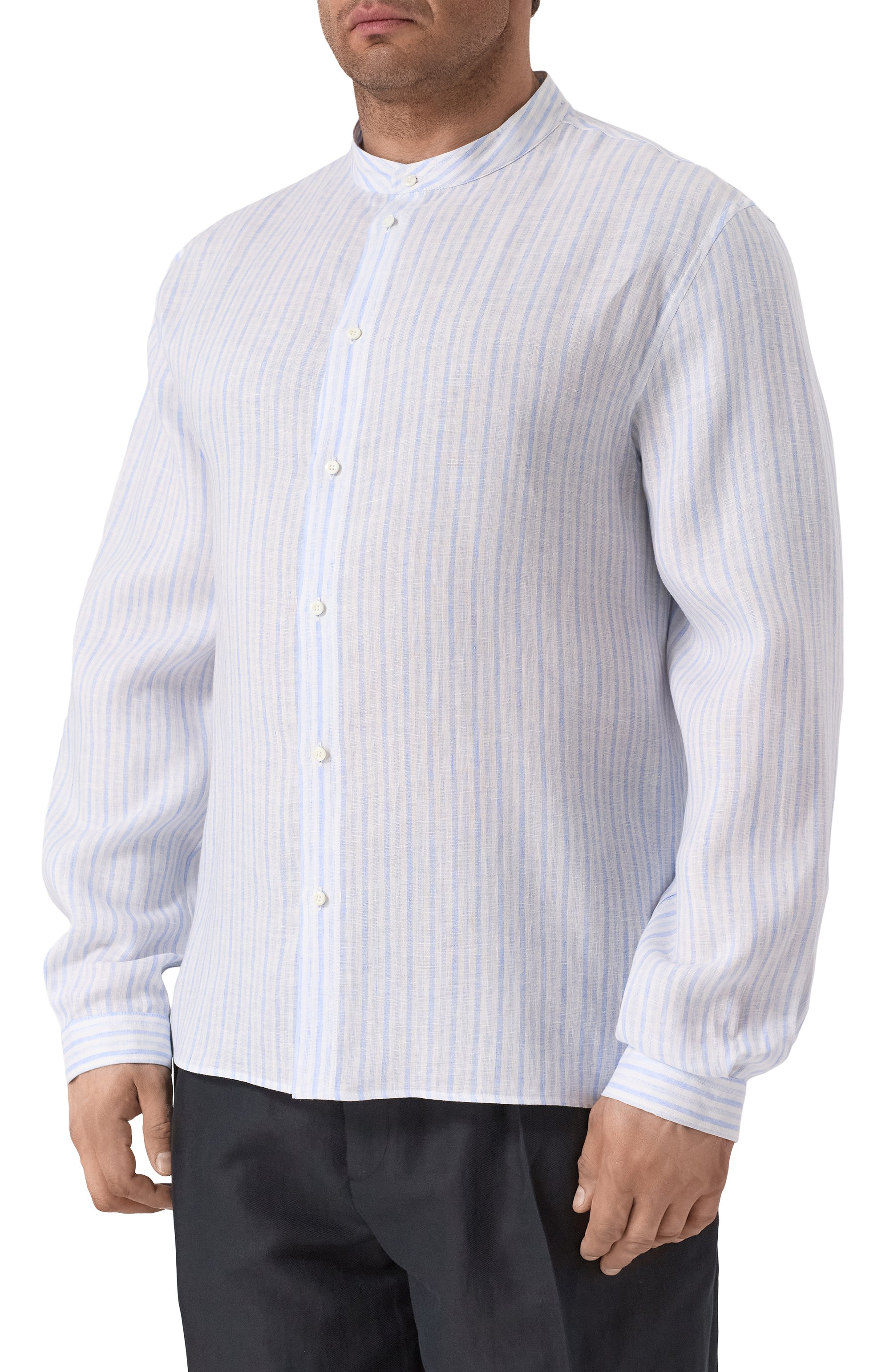 Льняная рубашка BRUNELLO CUCINELLI, арт. MM6850625, фото 3