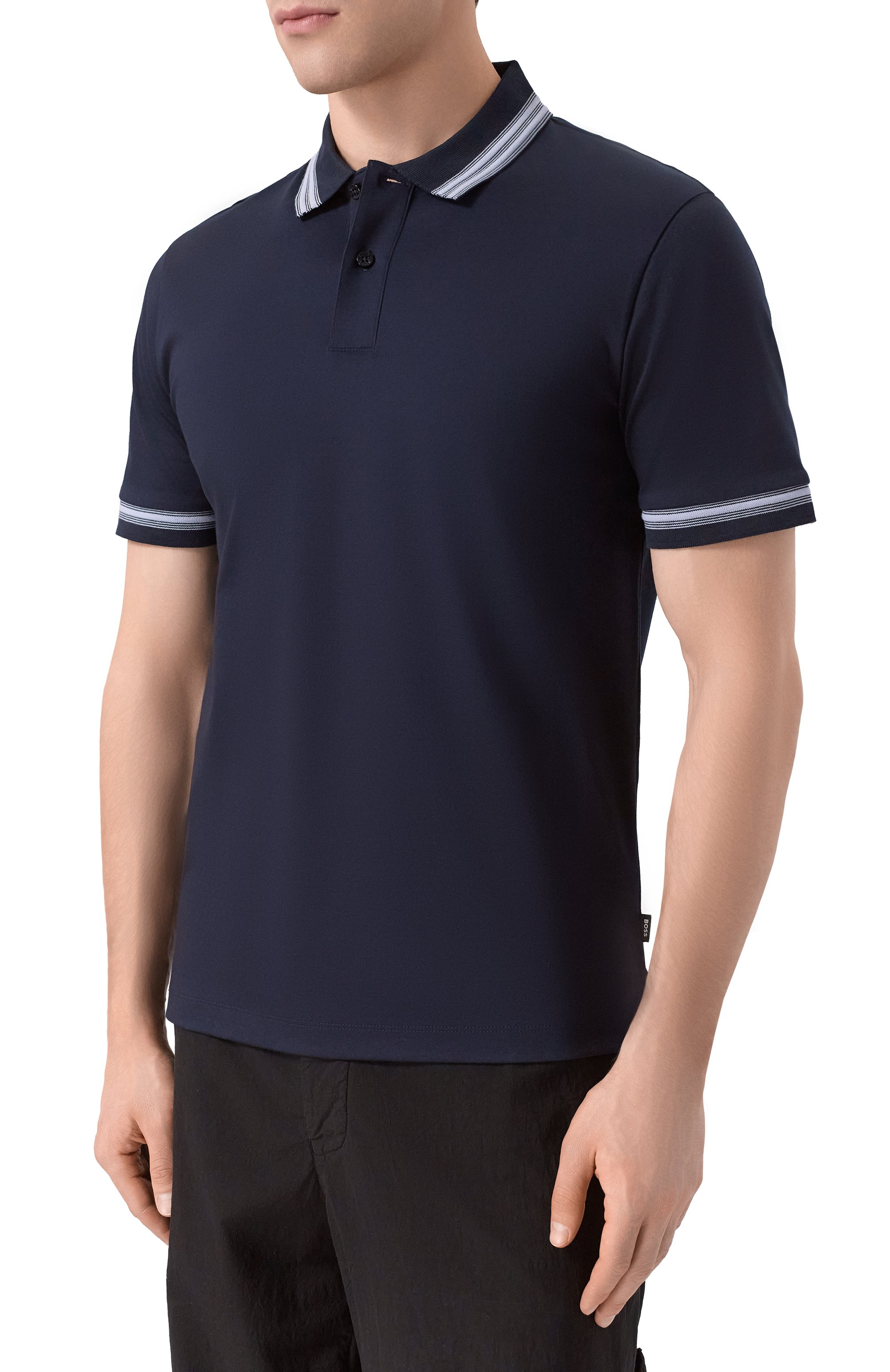 Хлопковое поло BOSS, арт. 50554529, фото 3