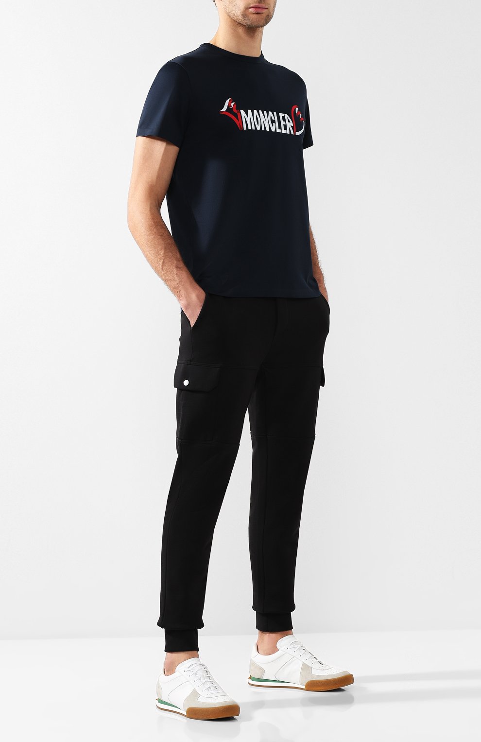 Хлопковые джоггеры с карманами MONCLER, арт. D2-091-87000-50-80473, фото 2