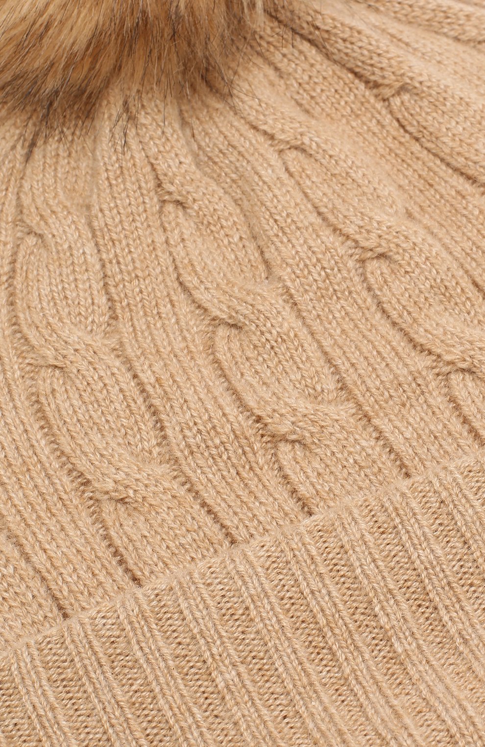 Кашемировая шапка с меховым помпоном POLO RALPH LAUREN, арт. 455731036, фото 3