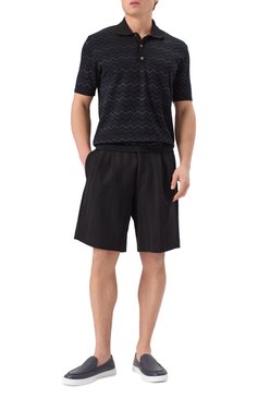 Мужские шорты из хлопка и вискозы MISSONI черного цвета, арт. UC25SI00/BR00JC | Фото 2 (Материал сплава: Проставлено; Длина Шорты М: До колена; Материал внешний: Хлопок; Драгоценные камни: Проставлено; Принт: С принтом; Случай: Формальный; Стили: Кэжуэл)