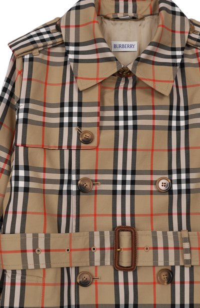 Хлопковый тренч BURBERRY бежевого цвета по цене 158500 руб., арт. 8121260, фото 3 Хлопковый тренч BURBERRY, арт. 8121260, фото 3