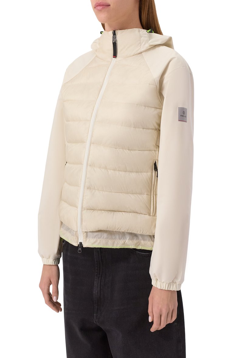 Женская утепленная куртка BOGNER FIRE+ICE кремового цвета, арт. 34538370 | Фото 3 (Длина (верхняя одежда): Короткие; Рукава: Длинные; Материал внешний: Синтетический материал; Кросс-КТ: Куртка, Утепленные; Стили: Спорт-шик)