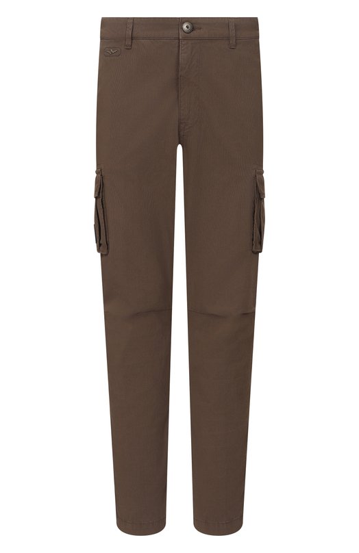 Хлопковые брюки-карго Aeronautica Militare PA1329UCT02443_001 Коричневый PA1329UCT02443_001