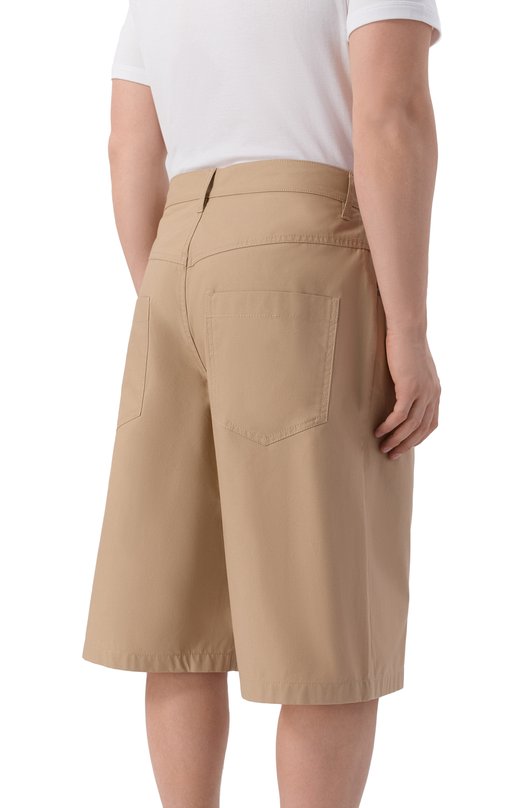 Хлопковые шорты Moschino A0342/0218 Бежевый  A0342/0218 Фото 4