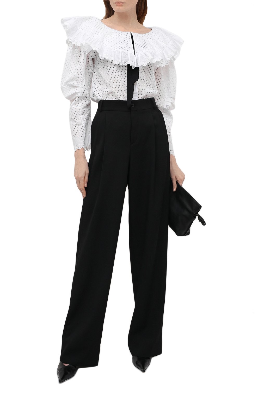 Хлопковая блузка PHILOSOPHY DI LORENZO SERAFINI белого цвета по цене 47450 руб., арт. A0211/2137, фото 2 Хлопковая блузка PHILOSOPHY DI LORENZO SERAFINI, арт. A0211/2137, фото 2