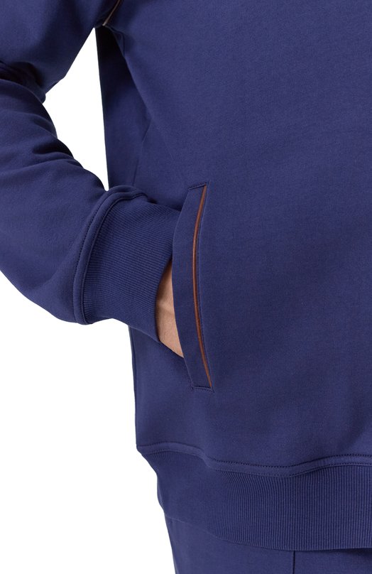Хлопковая толстовка Brunello Cucinelli MW8639087G Синий  MW8639087G Фото 5