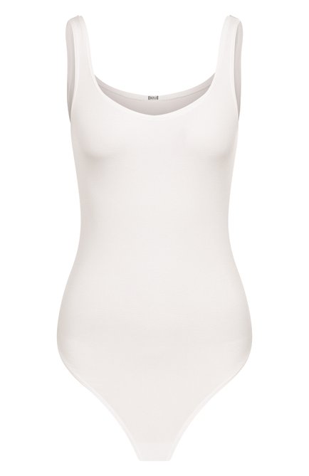 Женское боди WOLFORD белого цвета, арт. 75087 | Фото 1 (Материал внешний: Синтетический материал, Хлопок; Материал сплава: Проставлено; Нос: Не проставлено)