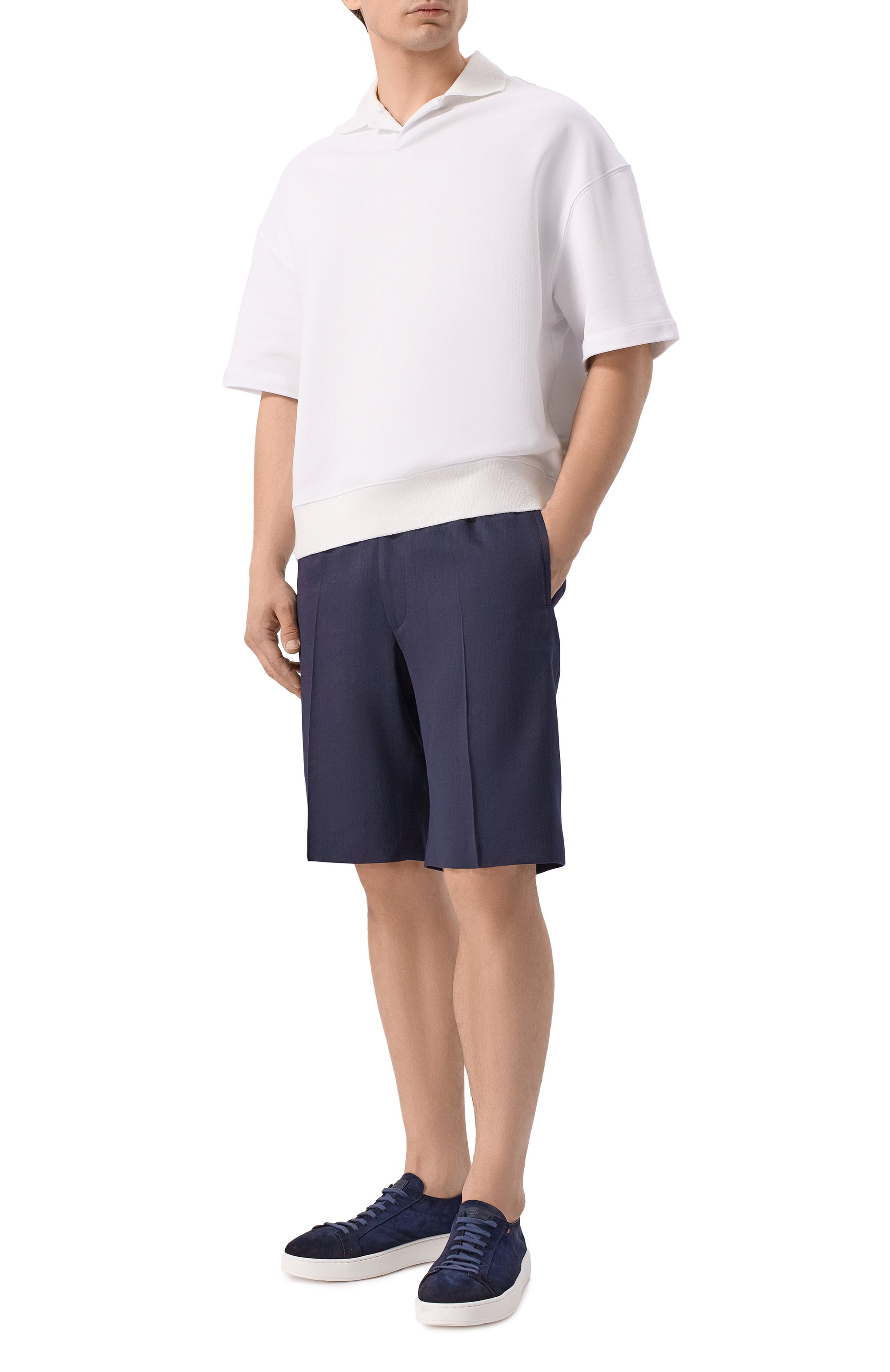 Шорты изо льна и шерсти CORNELIANI, арт. 274555/2718468, фото 2