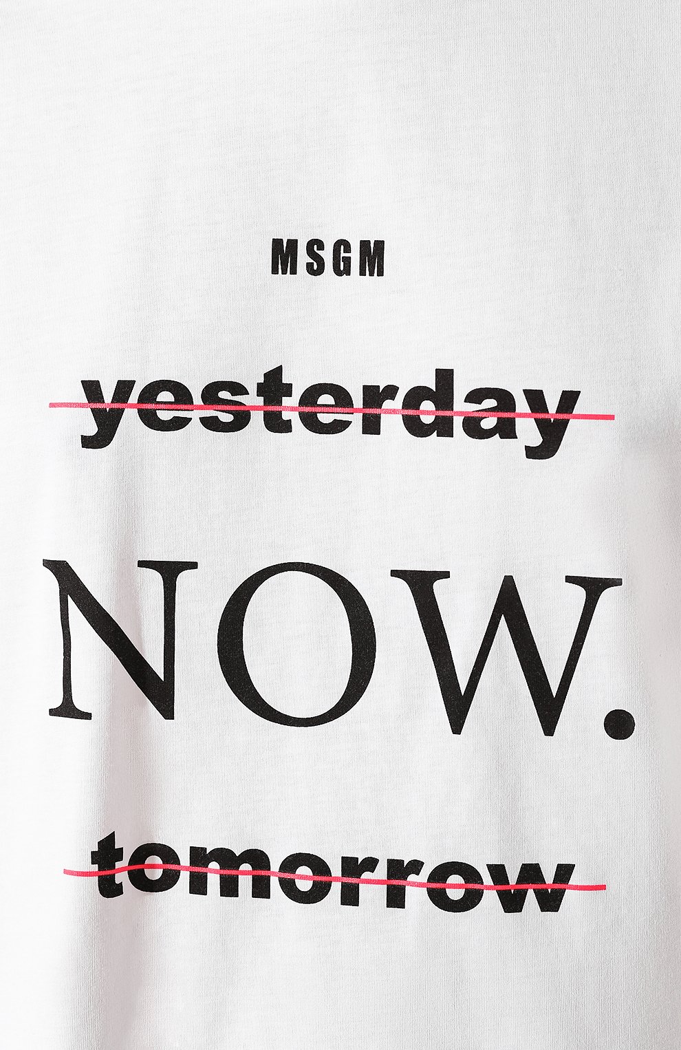 Хлопковый топ MSGM белого цвета по цене 7980 руб., арт. 2845MDM08 207228, фото 5 Хлопковый топ MSGM, арт. 2845MDM08 207228, фото 5