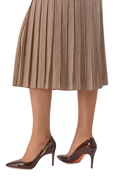 Лакированные туфли SANTONI темно-коричневого цвета по цене 103500 руб., арт. WDXG72423HIANVHD, фото 2 Лакированные туфли SANTONI, арт. WDXG72423HIANVHD, фото 2