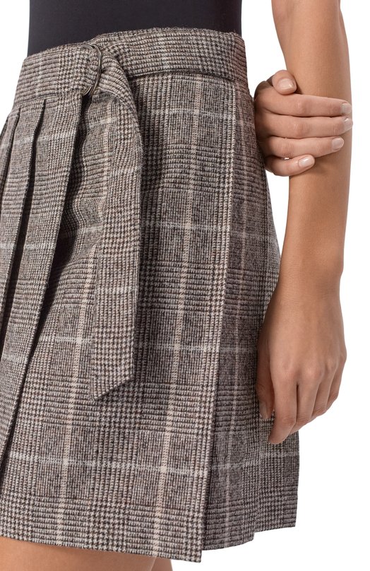 Плиссированная юбка Brunello Cucinelli MV403G3936 Бежевый  MV403G3936 Фото 5