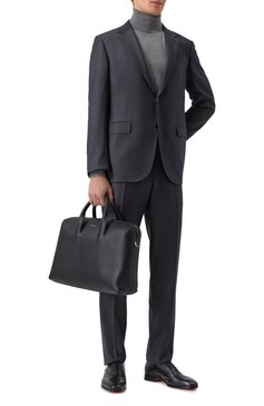 Мужская портфель ZEGNA черного цвета, арт. C2226Z/LHGRN | Фото 7 (Материал: Натуральная кожа; Размер: large; Драгоценные камни: Проставлено; Материал сплава: Проставлено; Ремень/цепочка: На ремешке; Сумки-технические: Портфели)