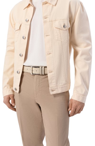 Замшевый ремень KITON кремового цвета по цене 129000 руб., арт. USC7140N00108, фото 2 Замшевый ремень KITON, арт. USC7140N00108, фото 2