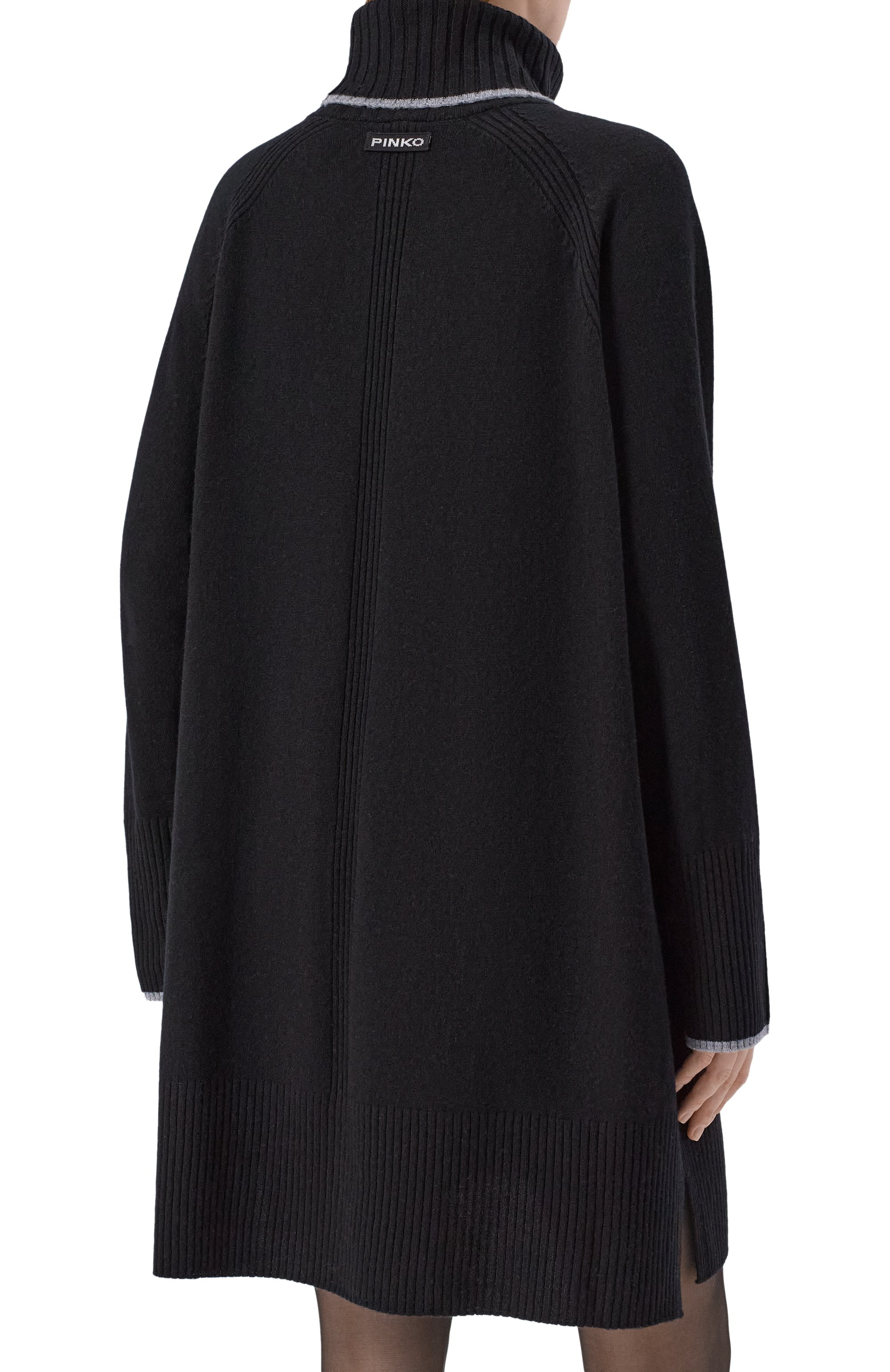 Платье из шерсти и кашемира PINKO черного цвета по цене 23950 руб., арт. 105449/A2Q9, фото 3 Платье из шерсти и кашемира PINKO, арт. 105449/A2Q9, фото 3