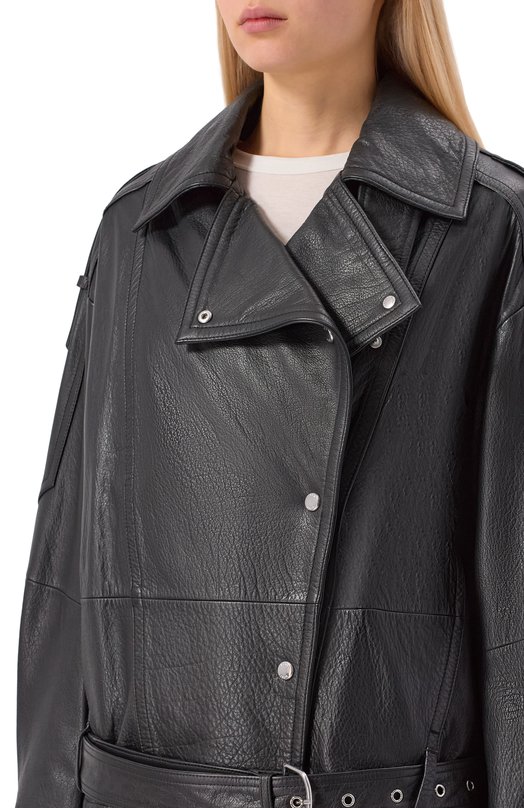 Кожаная куртка BOSS Orange 50552201 Чёрный  50552201 Фото 5