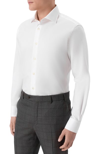 Хлопковая сорочка ALESSANDRO GHERARDI белого цвета по цене 35250 руб., арт. BR1-2G-7T/M041, фото 3 Хлопковая сорочка ALESSANDRO GHERARDI, арт. BR1-2G-7T/M041, фото 3