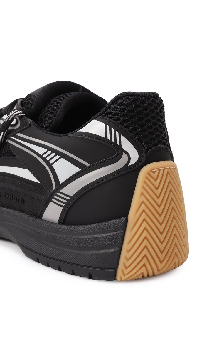 Мужские комбинированные кроссовки gz-trail GIUSEPPE ZANOTTI DESIGN черного цвета, арт. RM50008 | Фото 7 (Материал внешний: Экокожа, Текстиль; Материал внутренний: Натуральная кожа, Текстиль; Подошва: Массивная; Стили: Классический; Материал утеплителя: Без утеплителя; Кросс-КТ: Низкие)