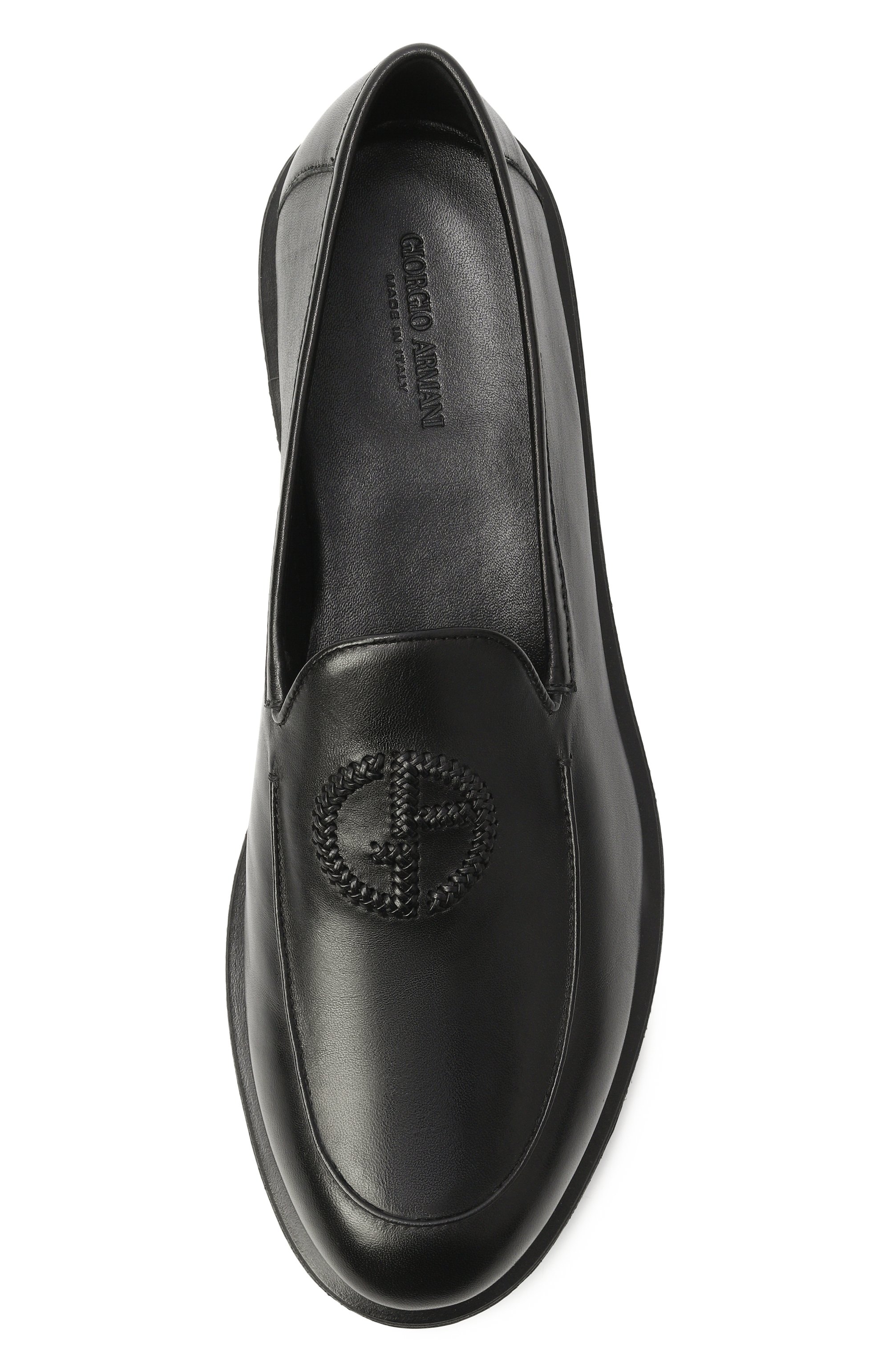 Кожаные лоферы GIORGIO ARMANI черного цвета по цене 105000 руб., арт. X2J162/XF615, фото 5 Кожаные лоферы GIORGIO ARMANI, арт. X2J162/XF615, фото 5