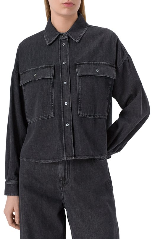 Джинсовая рубашка Weekend Max Mara ZEMIRA Чёрный  ZEMIRA Фото 3