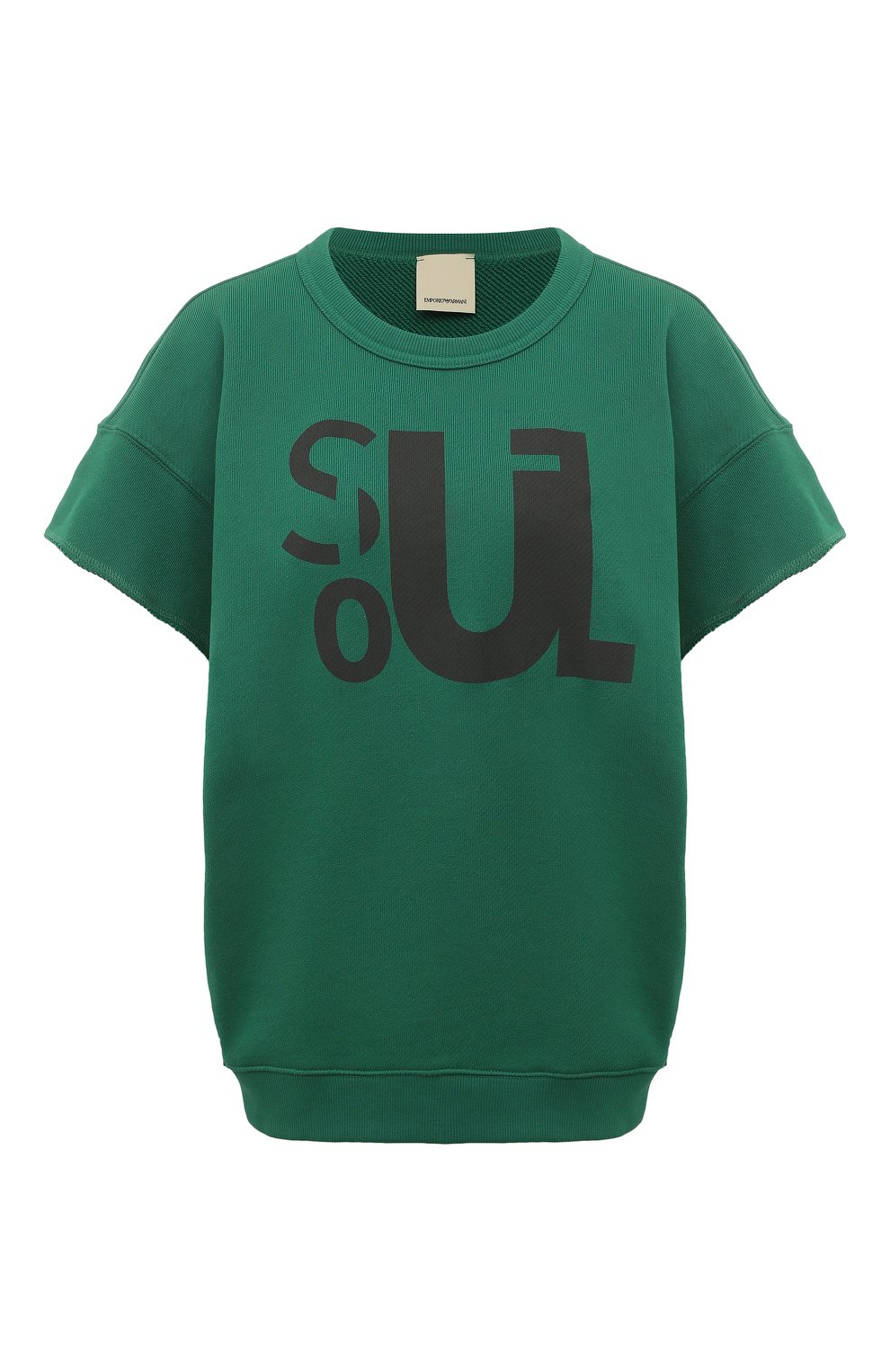 Хлопковый свитшот EMPORIO ARMANI зеленого цвета по цене 21700 руб., арт. 3R2M9J/1JXAZ, фото 1 Хлопковый свитшот EMPORIO ARMANI, арт. 3R2M9J/1JXAZ, фото 1