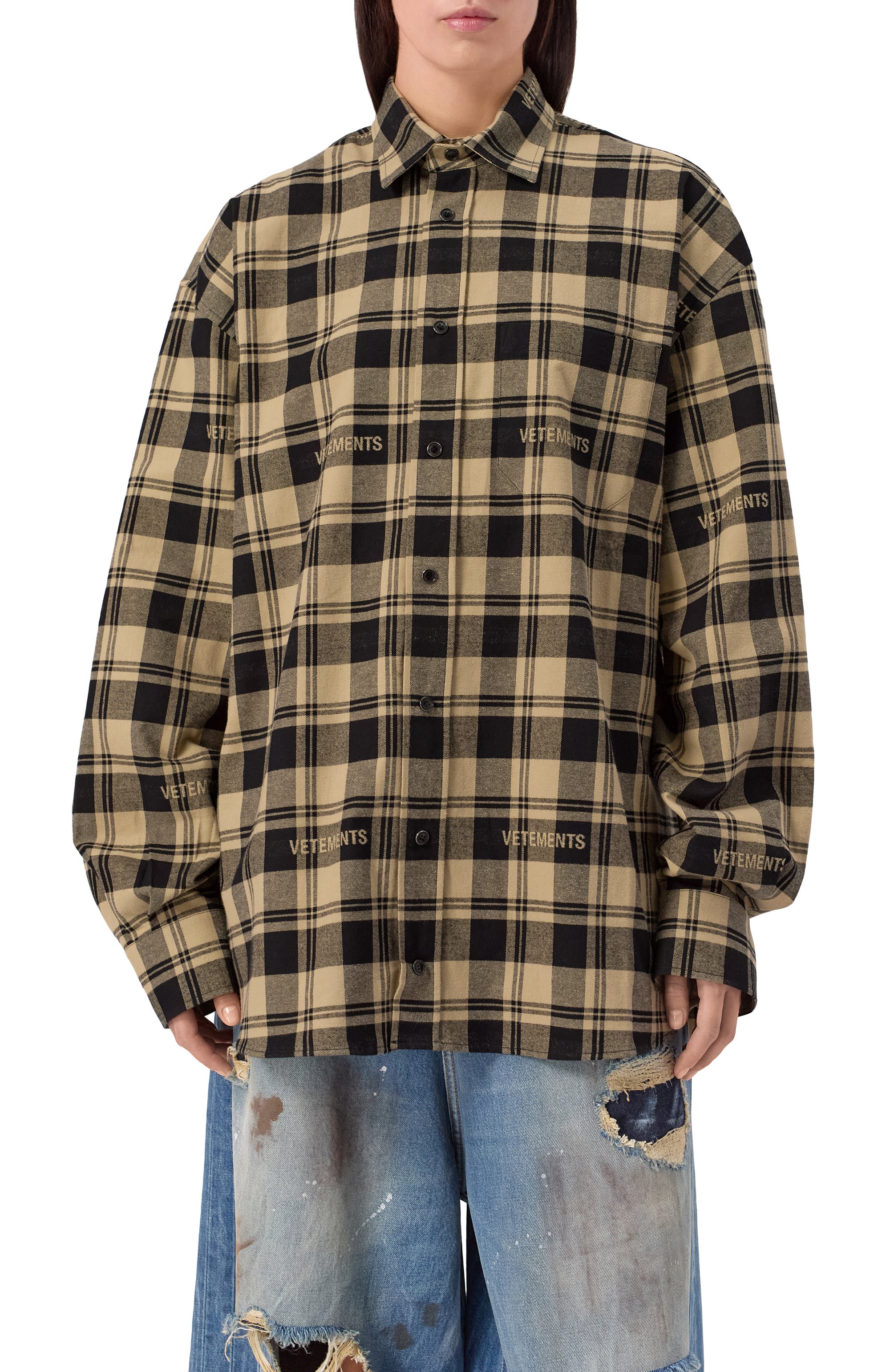 Хлопковая рубашка VETEMENTS, арт. UA65SH919S/25037 FLANNEL, фото 7