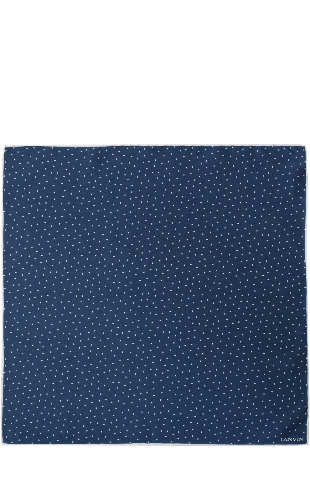 Шелковый платок с узором LANVIN темно-синего цвета по цене 7250 руб., арт. 2716/CHIEVE, фото 1 Шелковый платок с узором LANVIN, арт. 2716/CHIEVE, фото 1