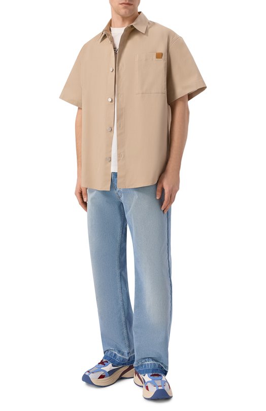 Комбинированные кроссовки Emporio Armani EM004829/AF23185 Голубой  EM004829/AF23185 Фото 2