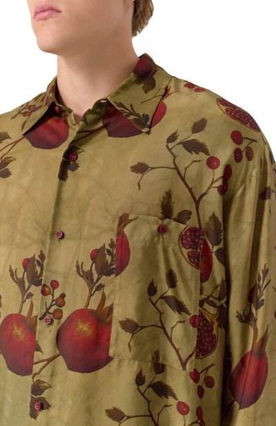 Рубашка UMA WANG хаки цвета по цене 123500 руб., арт. UM1502, фото 5 Рубашка UMA WANG, арт. UM1502, фото 5