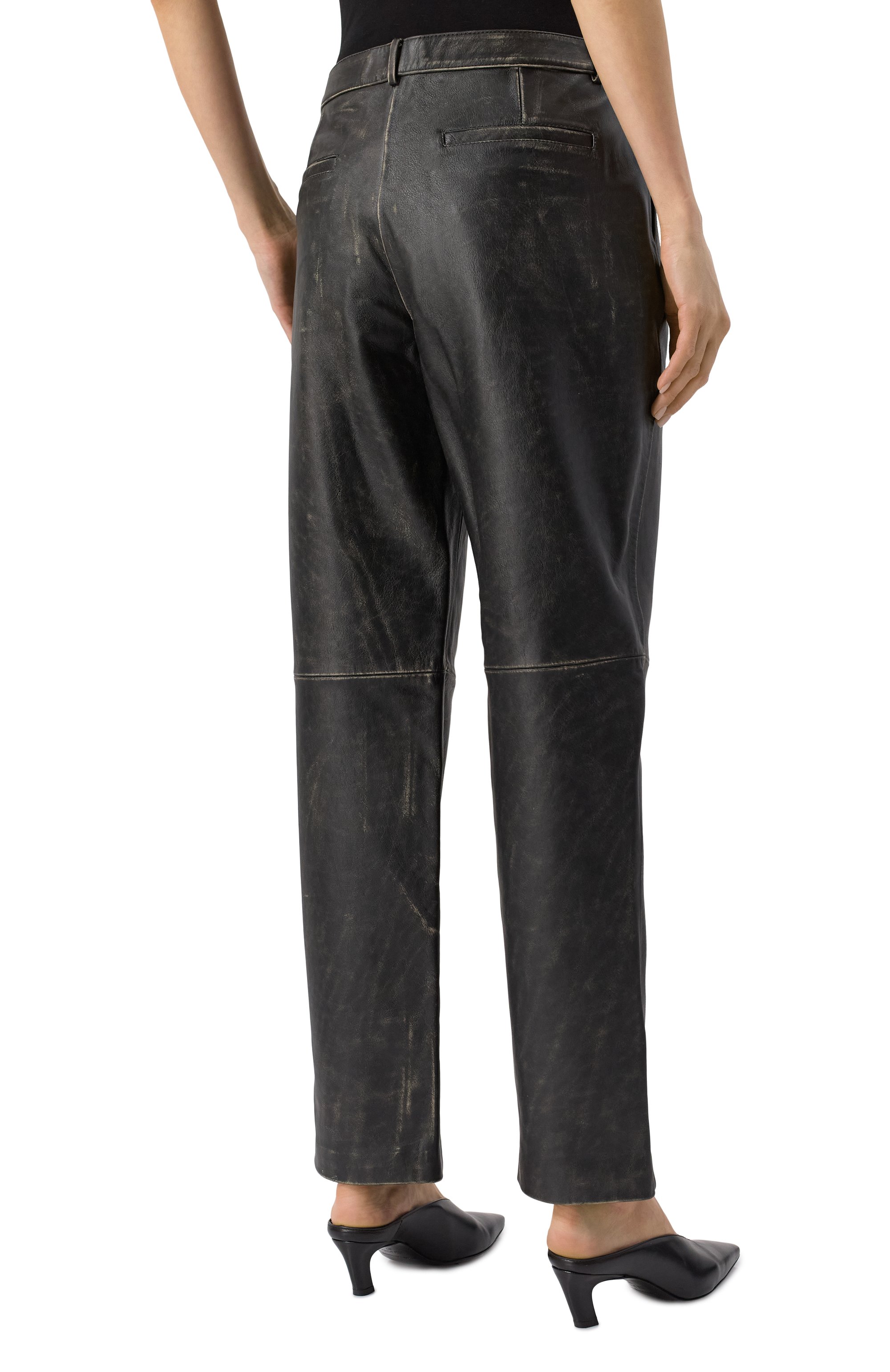 Кожаные брюки 12 STOREEZ, арт. 127816, фото 4