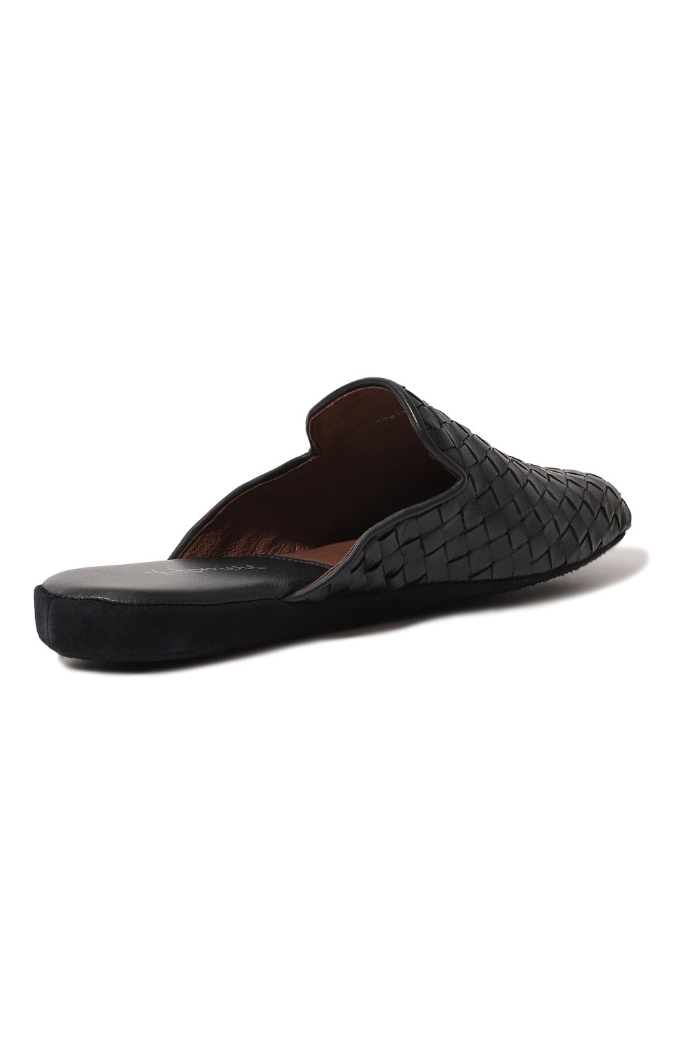 Домашние кожаные туфли HOMERS AT HOME темно-синего цвета по цене 23650 руб., арт. 16097/NAPPA, фото 5 Домашние кожаные туфли HOMERS AT HOME, арт. 16097/NAPPA, фото 5