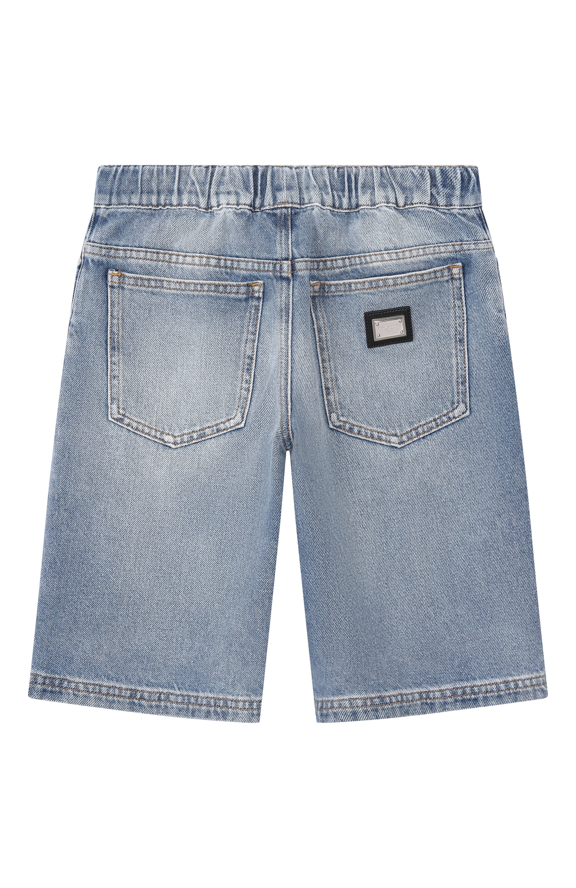 Джинсовые шорты DOLCE & GABBANA голубого цвета по цене 42950 руб., арт. L43Q69/LDD83_001, фото 2 Джинсовые шорты DOLCE & GABBANA, арт. L43Q69/LDD83_001, фото 2