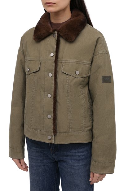 Джинсовая куртка с отделкой из меха норки YS ARMY PARIS, арт. 22WFV07757M18X, фото 3