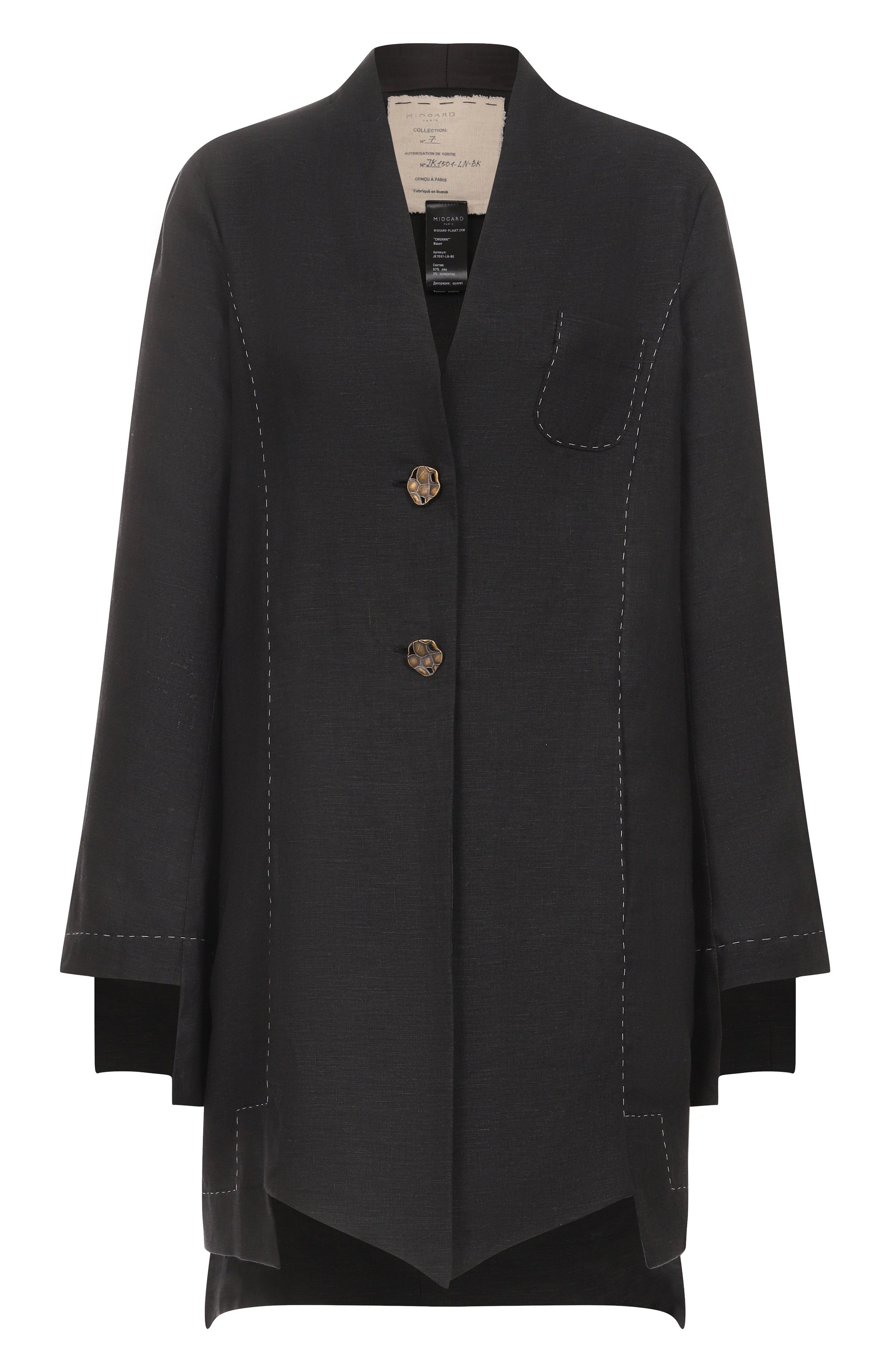 Льняной жакет MIDGARD PARIS, арт. JK1501-LN-BK, фото 1