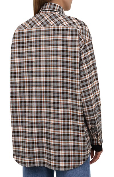 Хлопковая рубашка FORTE DEI MARMI COUTURE коричневого цвета по цене 32400 руб., арт. 21WF1108, фото 4 Хлопковая рубашка FORTE DEI MARMI COUTURE, арт. 21WF1108, фото 4