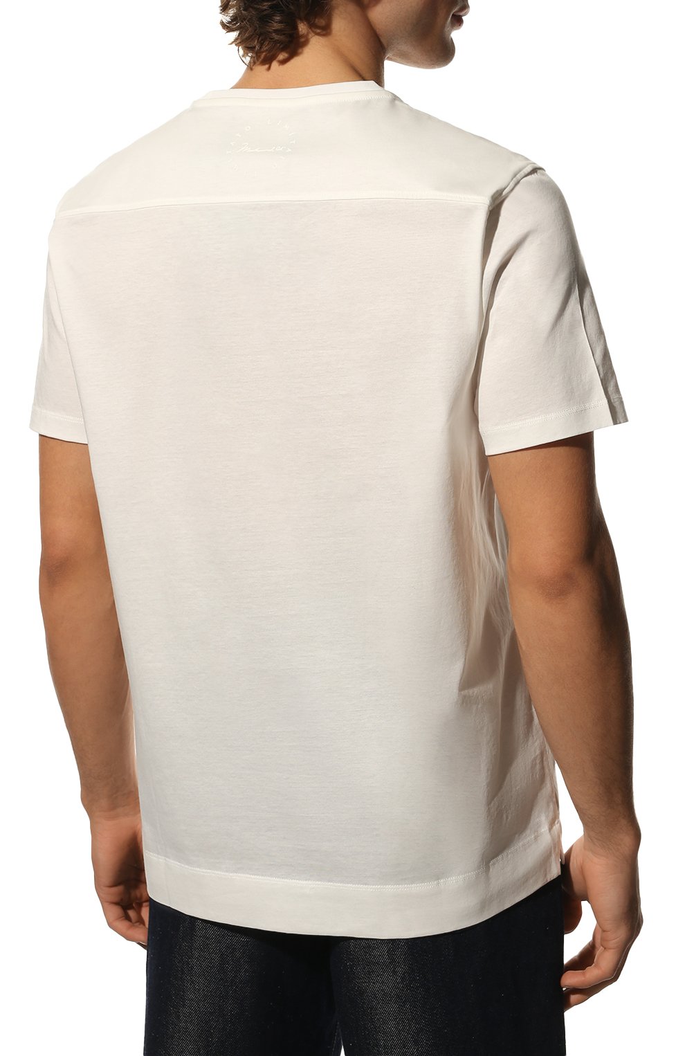 Хлопковая футболка LIMITATO кремового цвета по цене 18650 руб., арт. 0LDIE/T-SHIRT, фото 4 Хлопковая футболка LIMITATO, арт. 0LDIE/T-SHIRT, фото 4